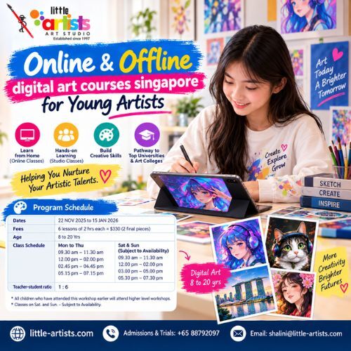 Singapore, Creative, Online & Offline Digital Art Courses Singapore For Young Artists