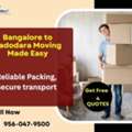 Packers And Movers Bangalore To Vadodara - Charges