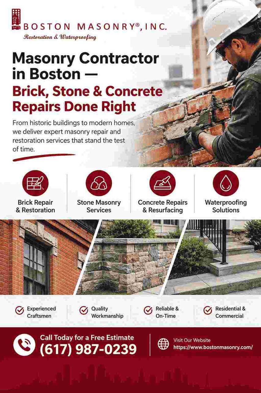Boston, Construction, Masonry Contractor In Boston &mdash; Brick, Stone & Concrete Repairs Done Right