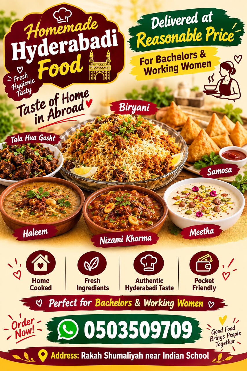 Dammam, Household, Homemade Food Service At Reasonable Price For Bachelor Working Women And Party Orders