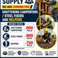Shuttering Carpenters,Steel Fixers, Helpers