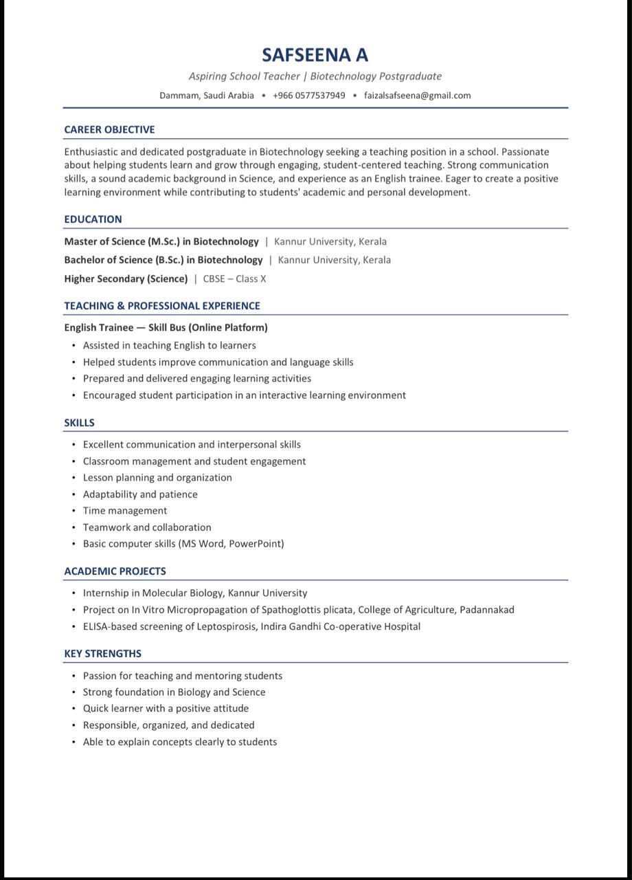 Dammam, Job Seekers, Looking For Teaching Job