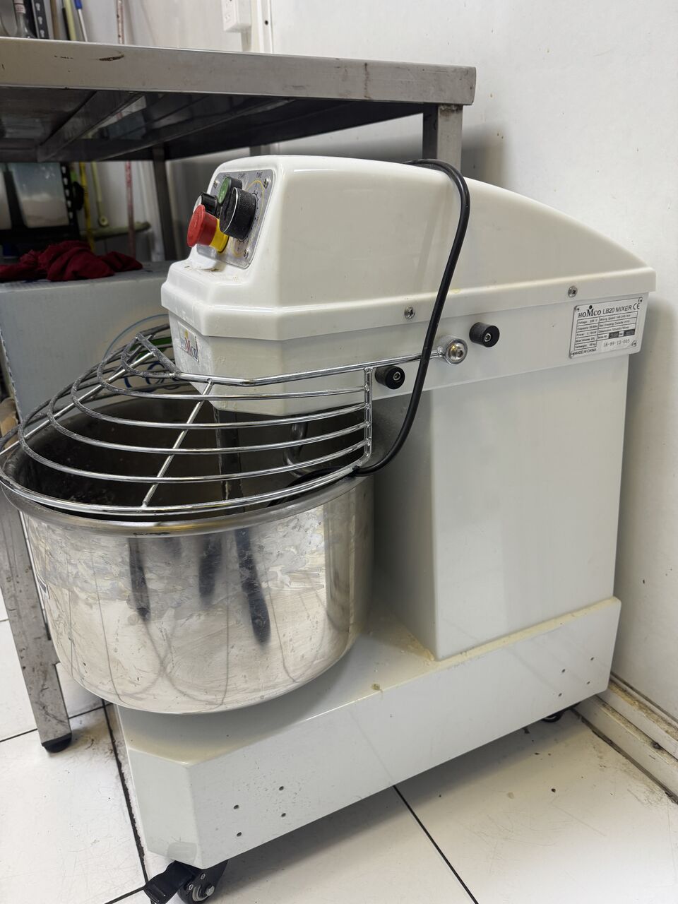 Dammam, Appliances, SAR 2000,  Homco LB20 Commercial Spiral Dough Mixer &ndash; 20L / 8kg Capacity