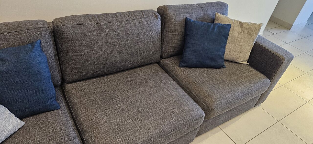 Al Dana, Furniture, SAR 2000,  🛋️ Eterno 3-Seater Sofa With Left Chaise – Excellent Condition