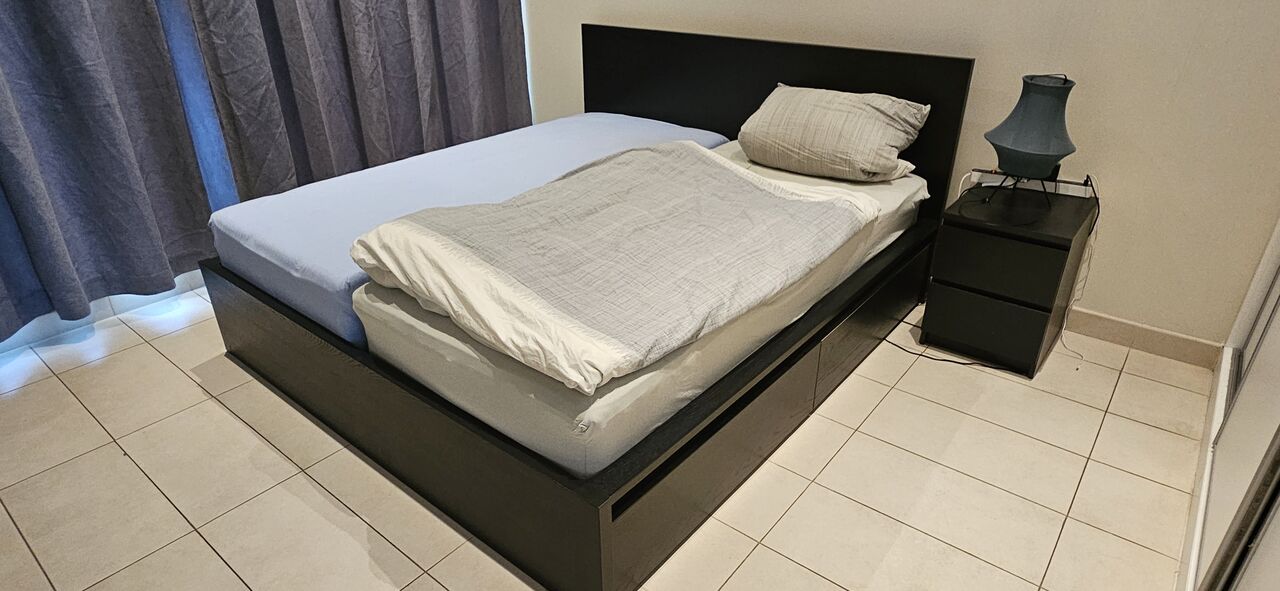 Jubail, Furniture, SAR 1800,  IKEA MALM King Size Bed Set For Sale &ndash; Excellent Condition