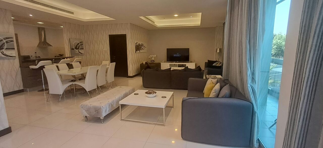 Al Seef, Apartments, Flats, Houses & Villas, BHD 1200/month,  Furnished,  3 BR,  250 Sq. Meter,  DUXURY FULLY FURNISHED 3-BEDROOM DUPLEX &ndash; REEF ISLAND | PRIVATE ENTRANCE | GYM & SWIMMING