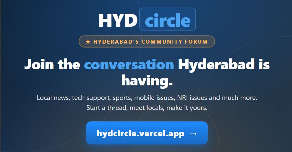Hyderabad, Creative, Hyderabad Forum (hydcircle.vercel.app)