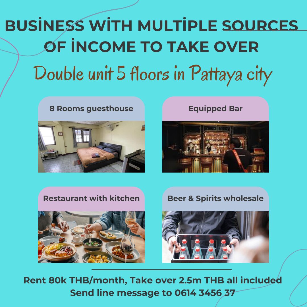 Bangkok, Shops, THB 2500000,  560 Sq. Meter,  Guesthouse/Bar/Restaurant/ Beer & Spirits Wholesale Take Over