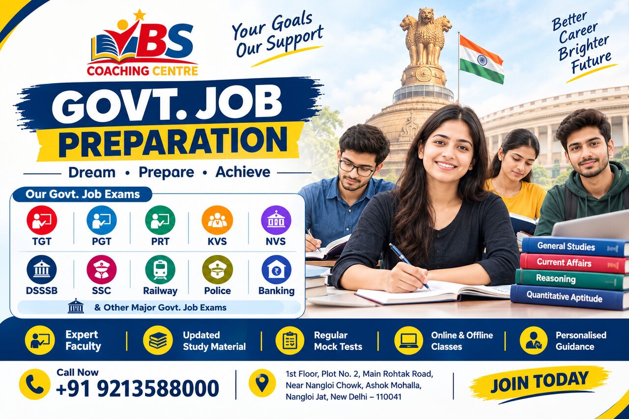 New Delhi, Education, DSSSB Teaching Coaching Near Nangloi