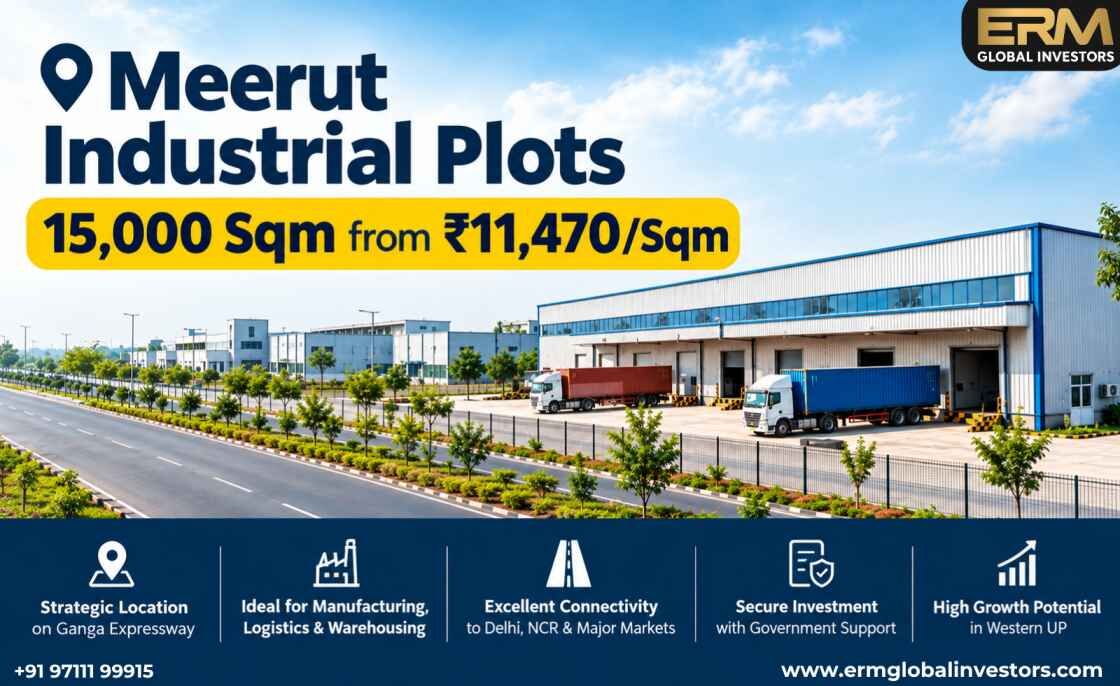 Noida, Industrial Land, Meerut Industrial Plots | 15,000 Sqm From ₹11,470/Sqm