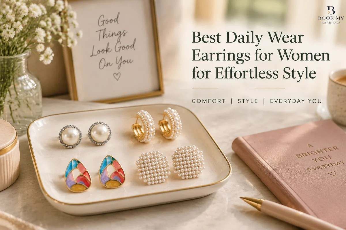 New Delhi, Clothing & Accessories, Lightweight Daily Wear Earrings For Women | BME