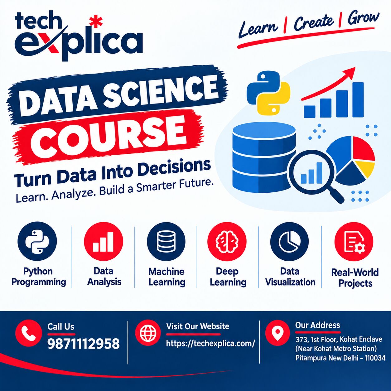New Delhi, Lessons Offered, Data Science Course In Delhi