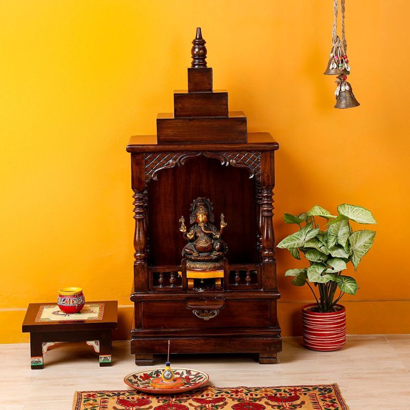 Mumbai, Furniture, INR 25309,  Handcrafted Wooden Pooja Mandir Online For Your Home