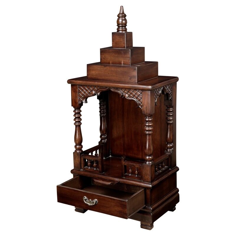 Mumbai, Furniture, INR 25309,  Handcrafted Wooden Pooja Mandir Online For Your Home