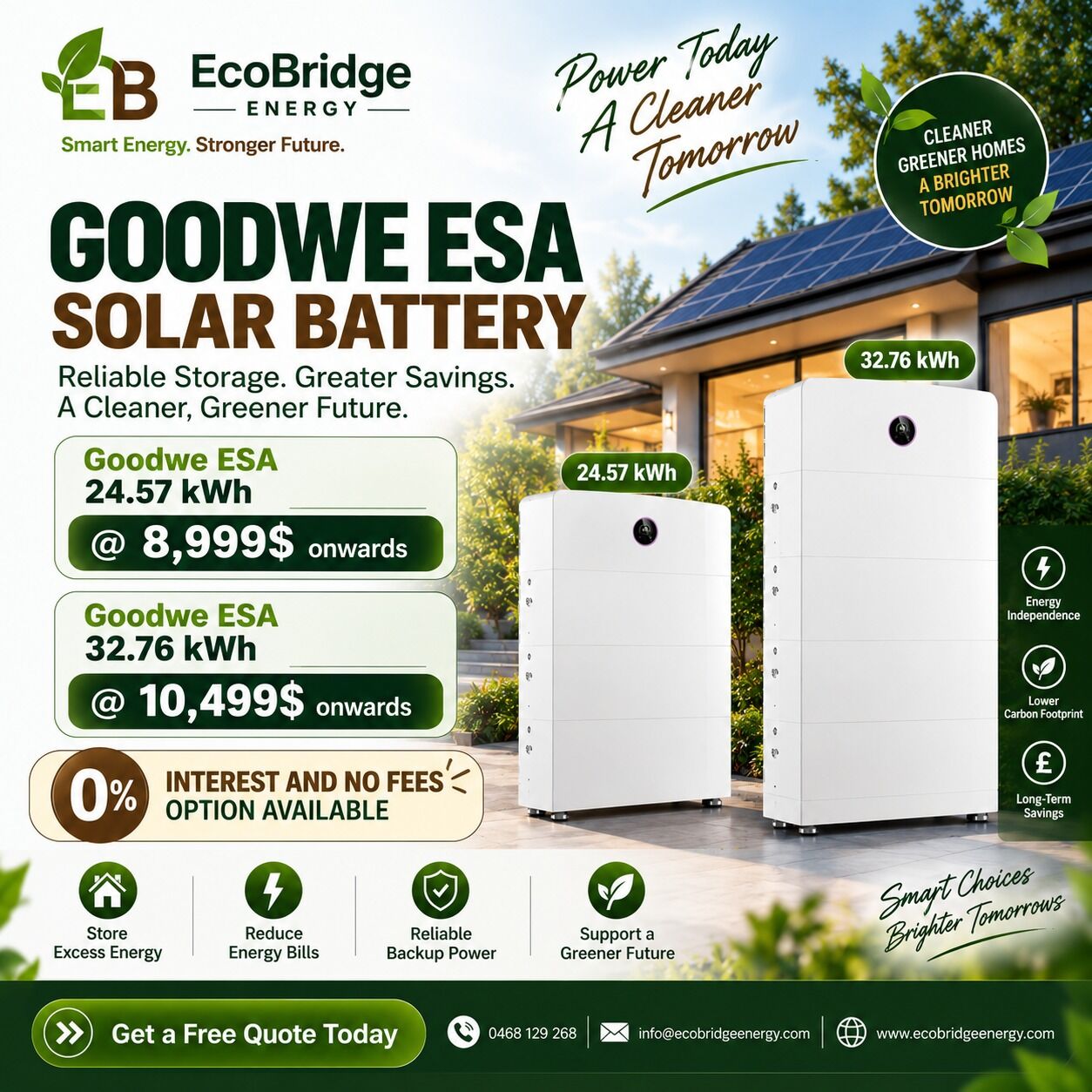 Melbourne, Appliances, AUD 8999,  GOODWE ESA SOLAR BATTERY &ndash; FROM $8,999
