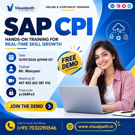 Hyderabad, Lessons Offered, SAP CPI Free Demo &ndash; Start Your Cloud Integration Journey