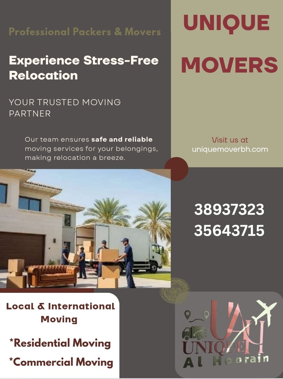 Hoora, Cargo, UNIQUE AL HOORAIN CARGO - LOCAL/LONG DISTANCE MOVE- PROFESSIONAL TEAM-35643715-38937323