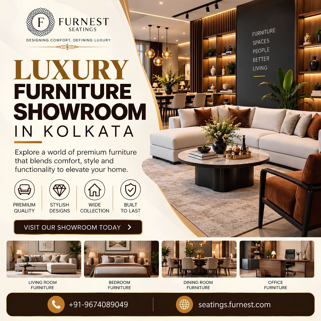 Kolkata, Furniture, Luxury Furniture Showroom In Kolkata | Furnest Seatings