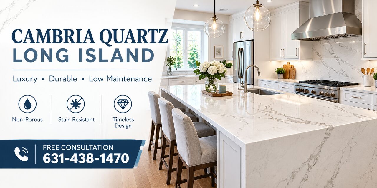 New York, Construction, Premium Cambria Quartz Countertops In Long Island