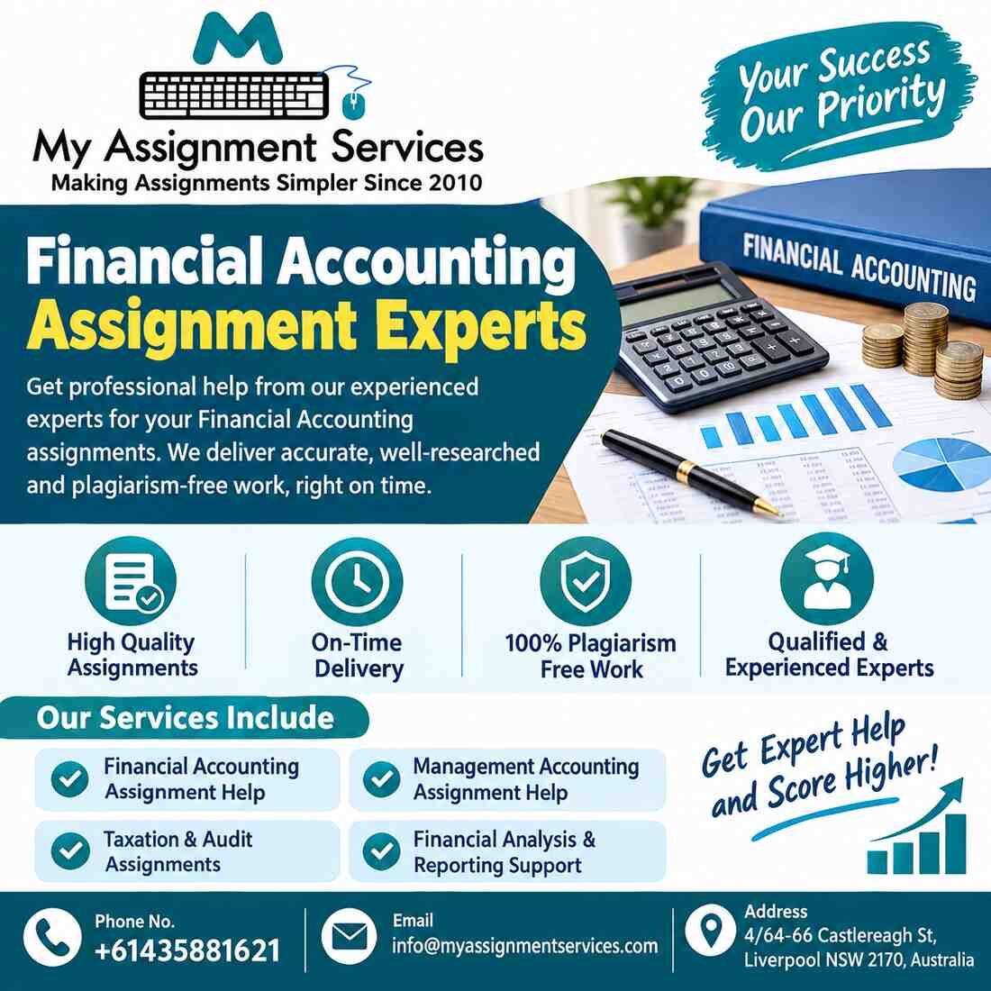 Brisbane, Education, Financial Accounting Assignment Experts For Accurate Academic Support