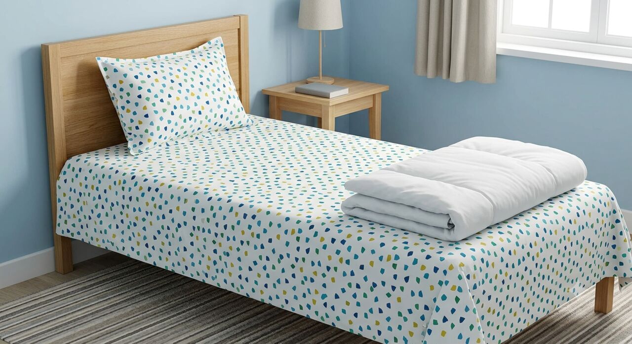 Mumbai, Household Items, INR 1499,  Single Bed Cotton Bedsheet 90x60 Inch &ndash; With 1 Pillow Cover