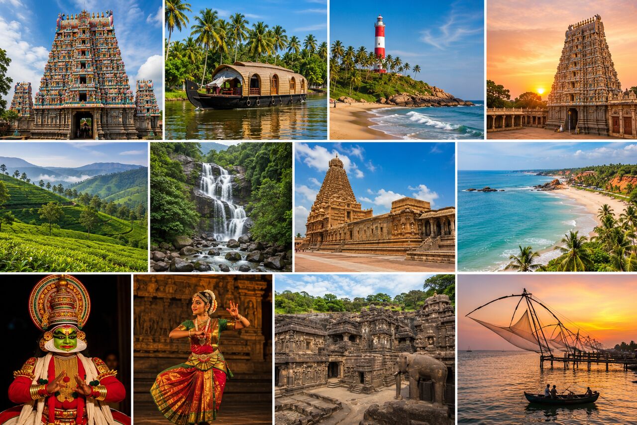 New Delhi, Travel, South India With Kerala Tour &ndash; Temples, Culture & Kerala Backwaters