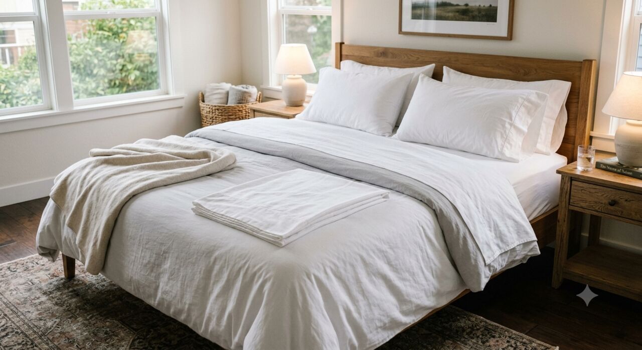 Mumbai, Household Items, INR 1499,  King Size Cotton Bedsheet 90x108 Inch &ndash; Handloom With 2 Pillow Covers