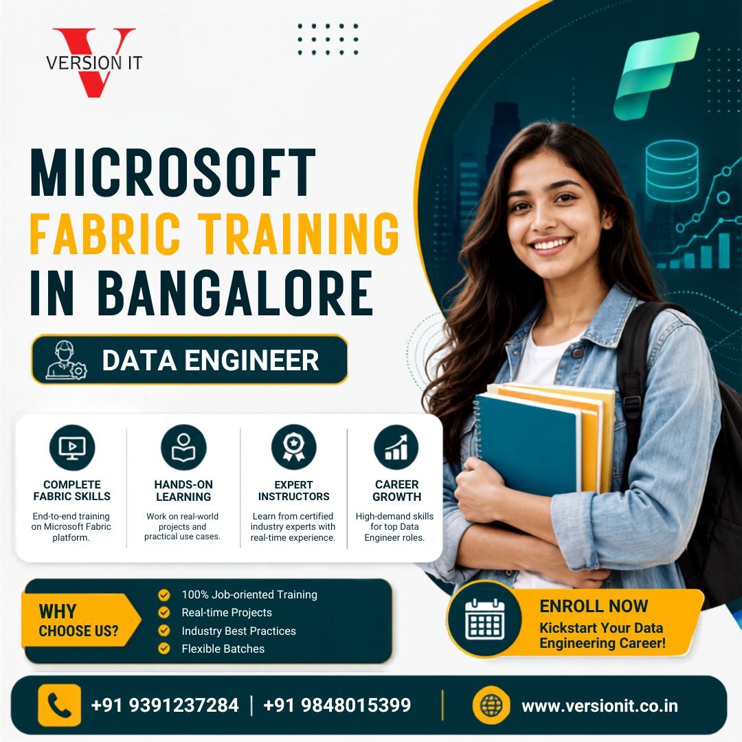 Hyderabad, Education, Microsoft Fabric Online Training In Bangalore | Real-Time Projects