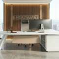 AED 6000,  Buy Modern Cue L-Shaped Executive Desk | Custom Made UAE | Ergospace
