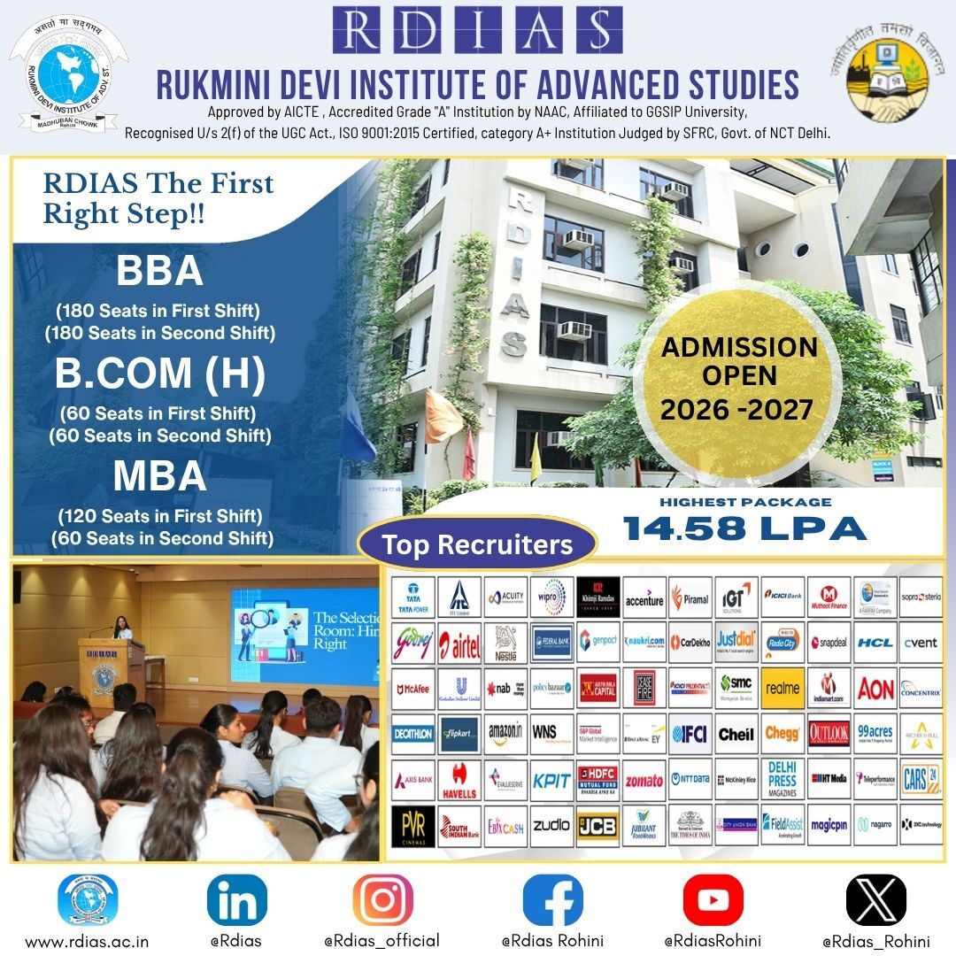 New Delhi, Education, Explore Leading IPU-Affiliated Colleges In Delhi For Career-Focused Education - RDIAS