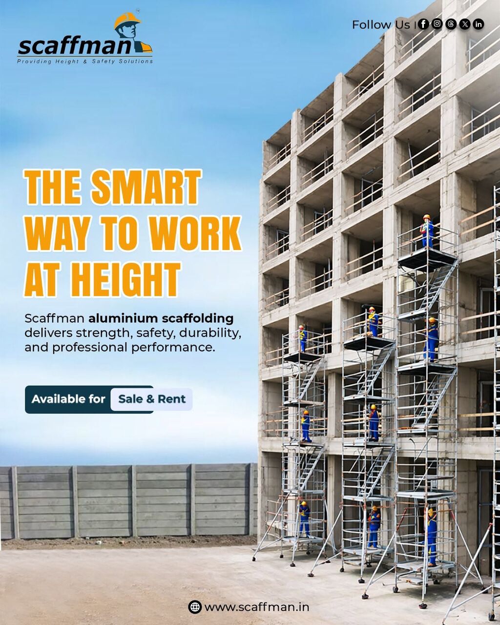 Bangalore, Construction, Smart Aluminium Scaffolding Rental In Bangalore