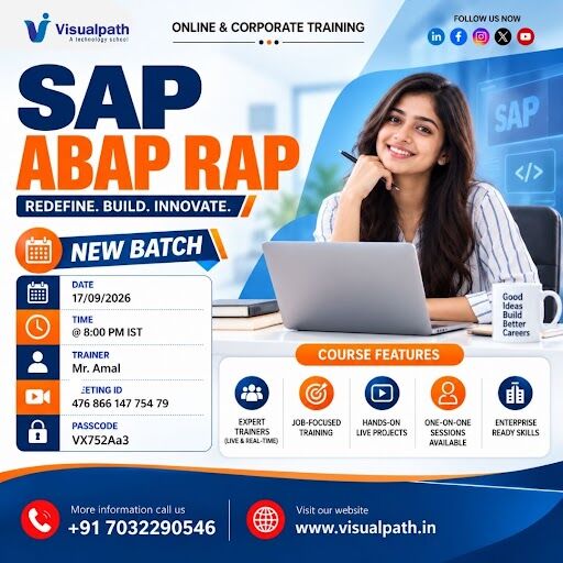 Hyderabad, Lessons Offered, Join SAP ABAP RAP Online Training New  Batch Sep 17th