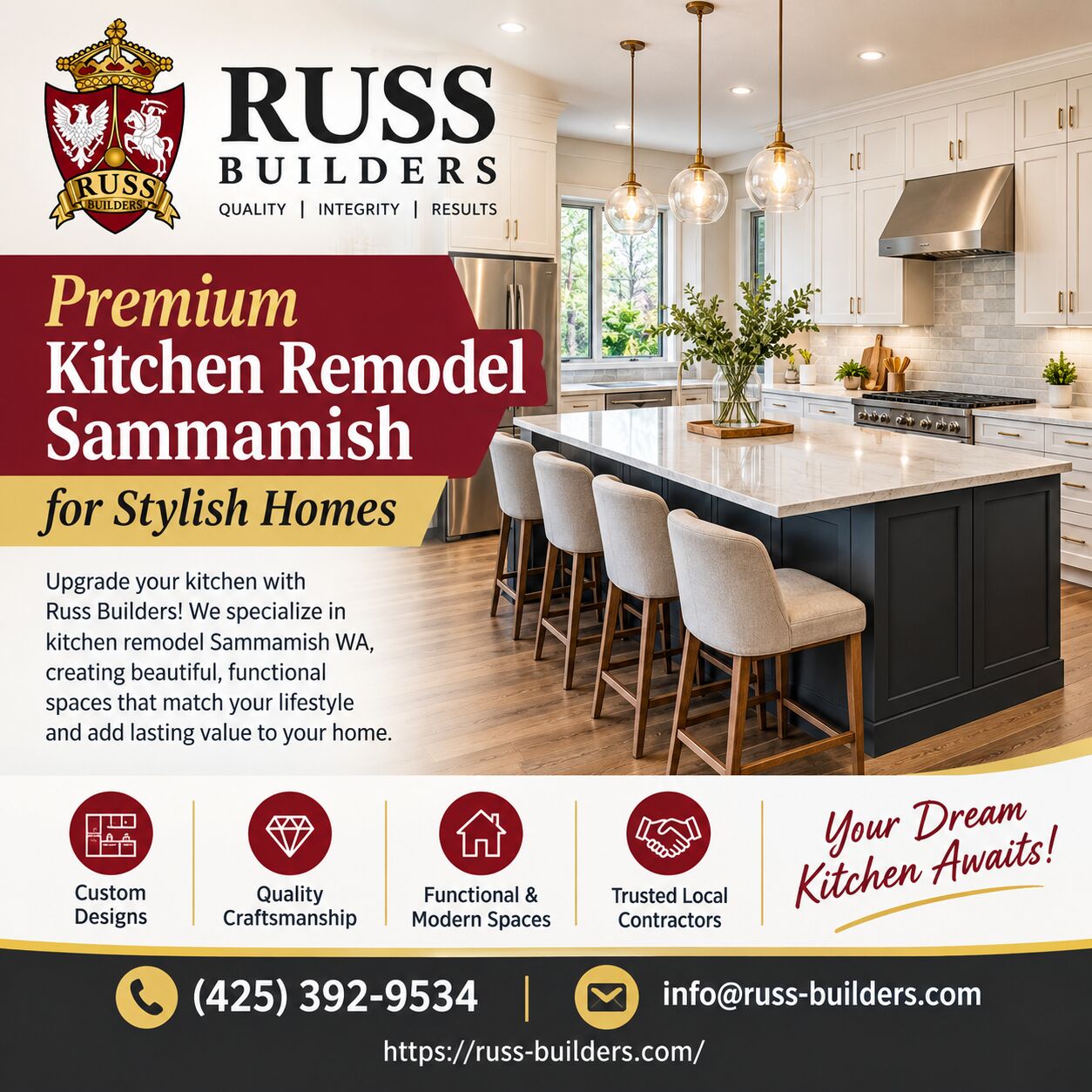 New York, Construction, Premium Kitchen Remodel Sammamish For Stylish Homes