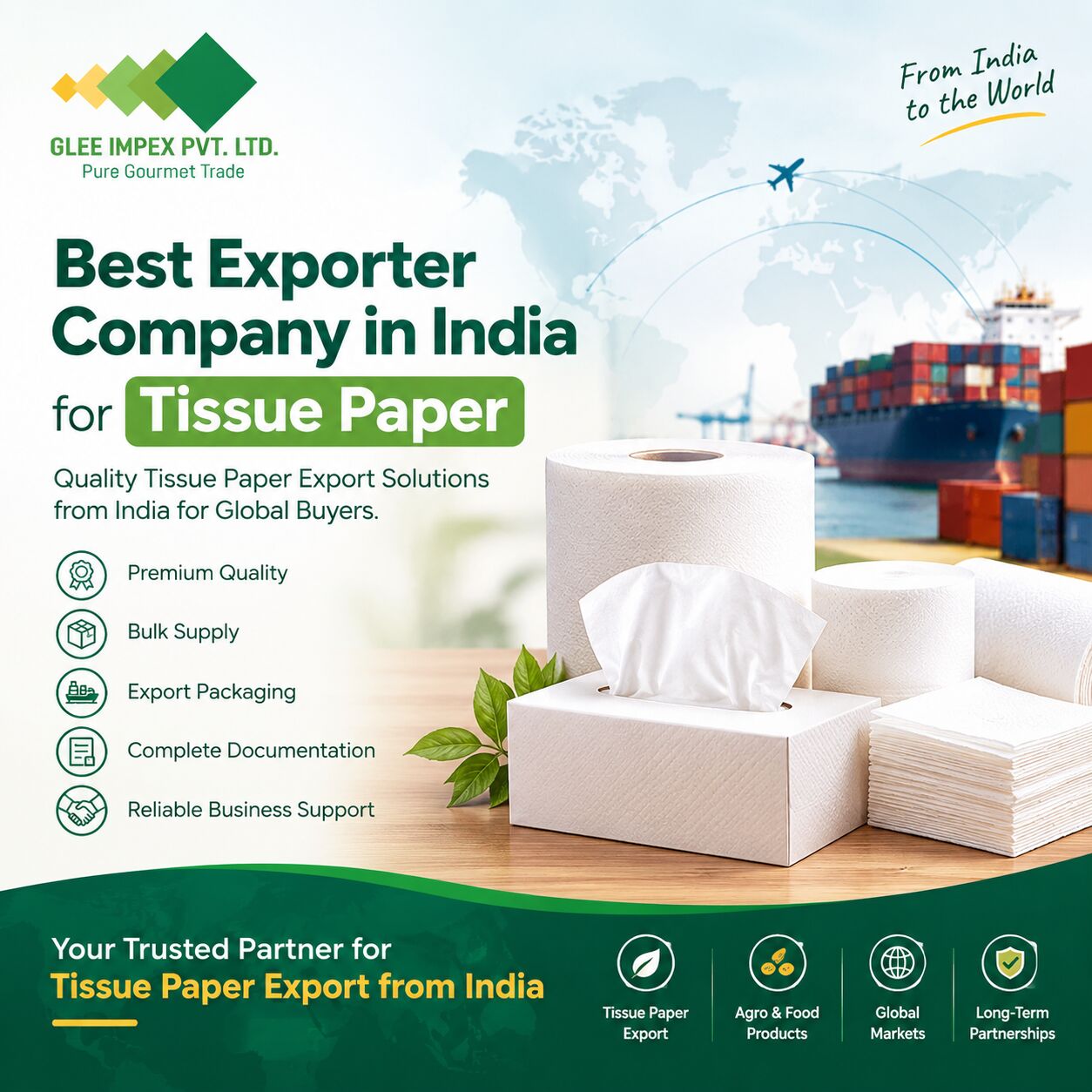 Mumbai, Health & Beauty Items, Glee Impex &ndash; Best Tissue Paper Exporter In India