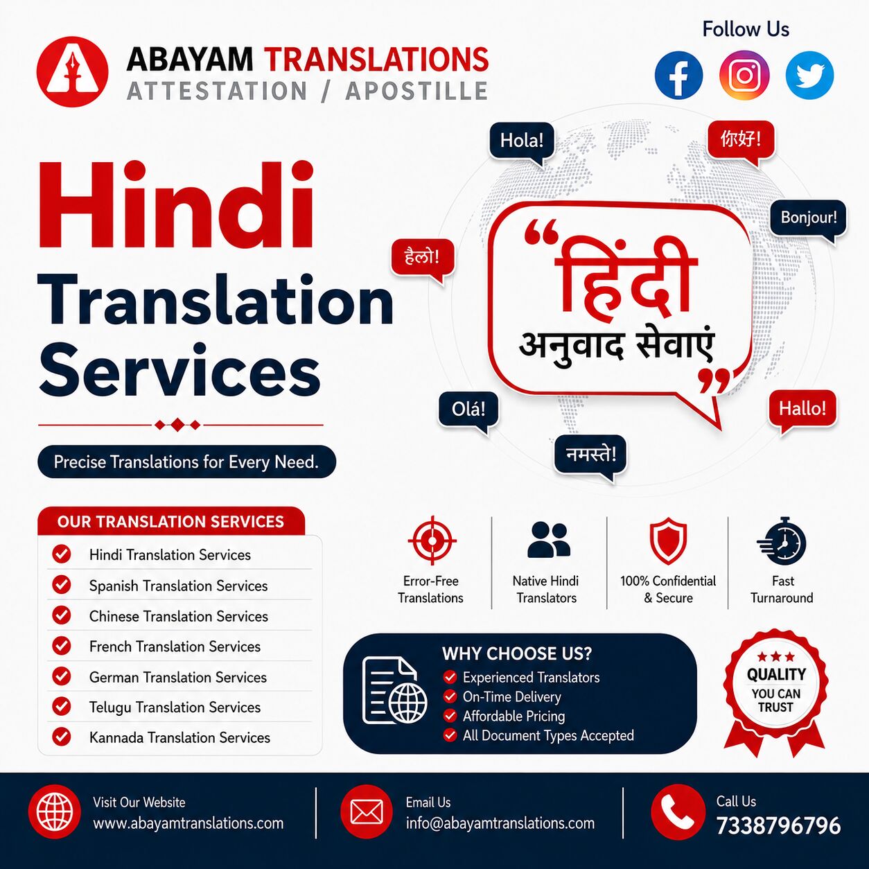 Chennai, Translation, Why Businesses Need Reliable Hindi Translation Services
