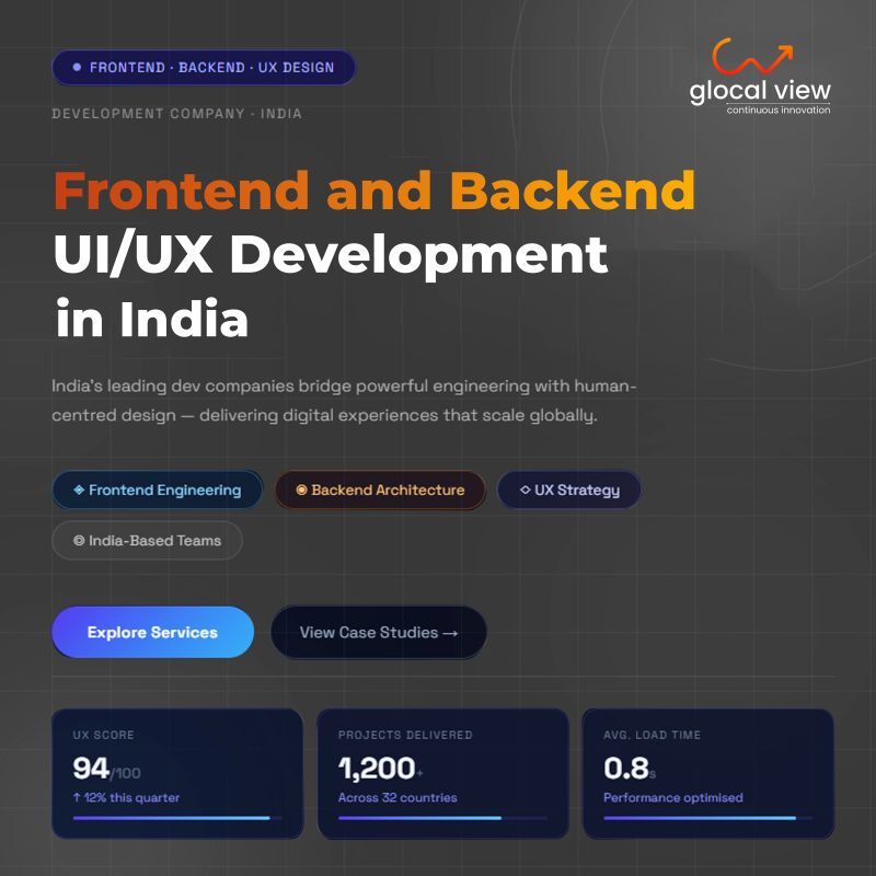 Noida, Business, Frontend And Backend Development Company In India: What Makes Glocal View A Reliable Choic
