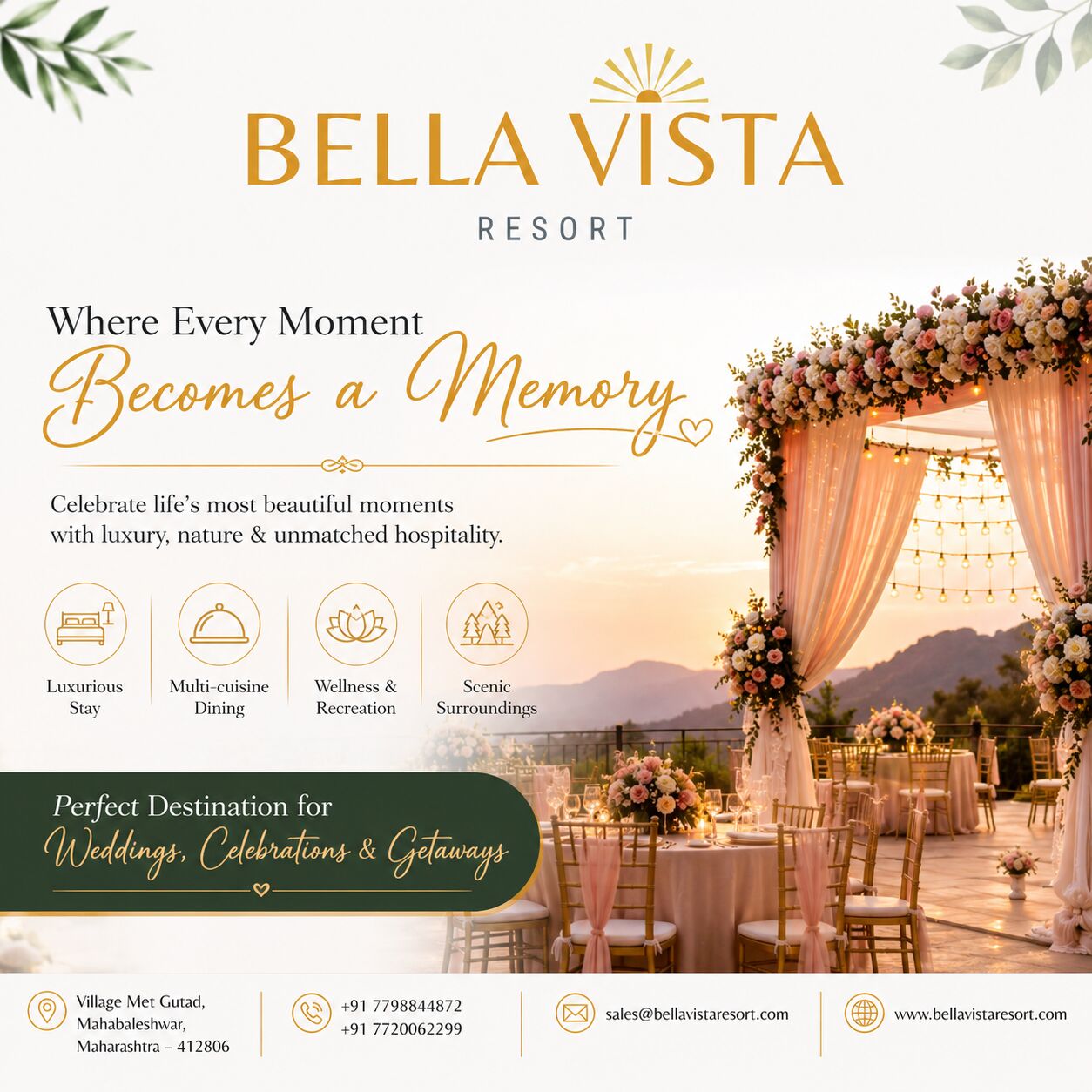 Mumbai, Restaurants, Exclusive Hotel Offers At Bella Vista Resort, Mahabaleshwar