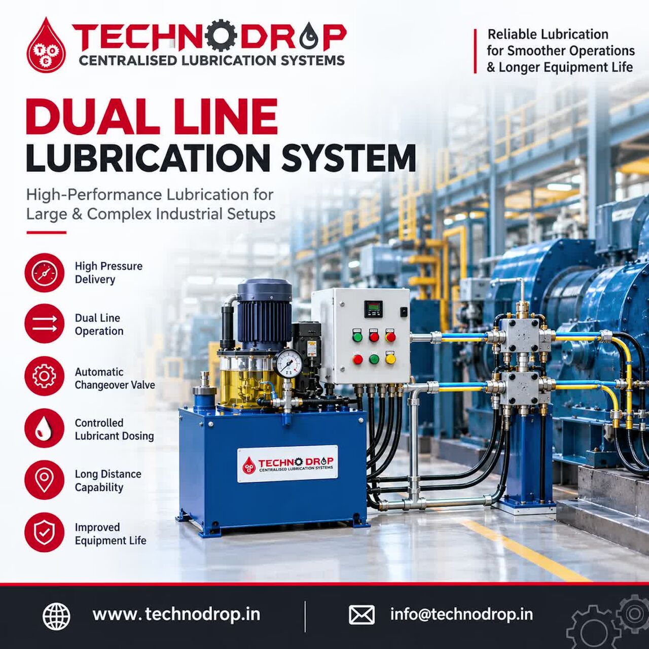 Faridabad, Materials, Dual Line Lubrication System For Heavy Industrial Machinery
