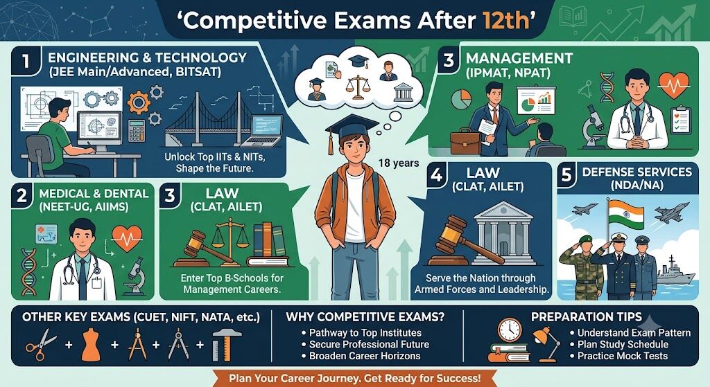 Mumbai, Lessons Offered, Best Competitive Exams After 12th For Students