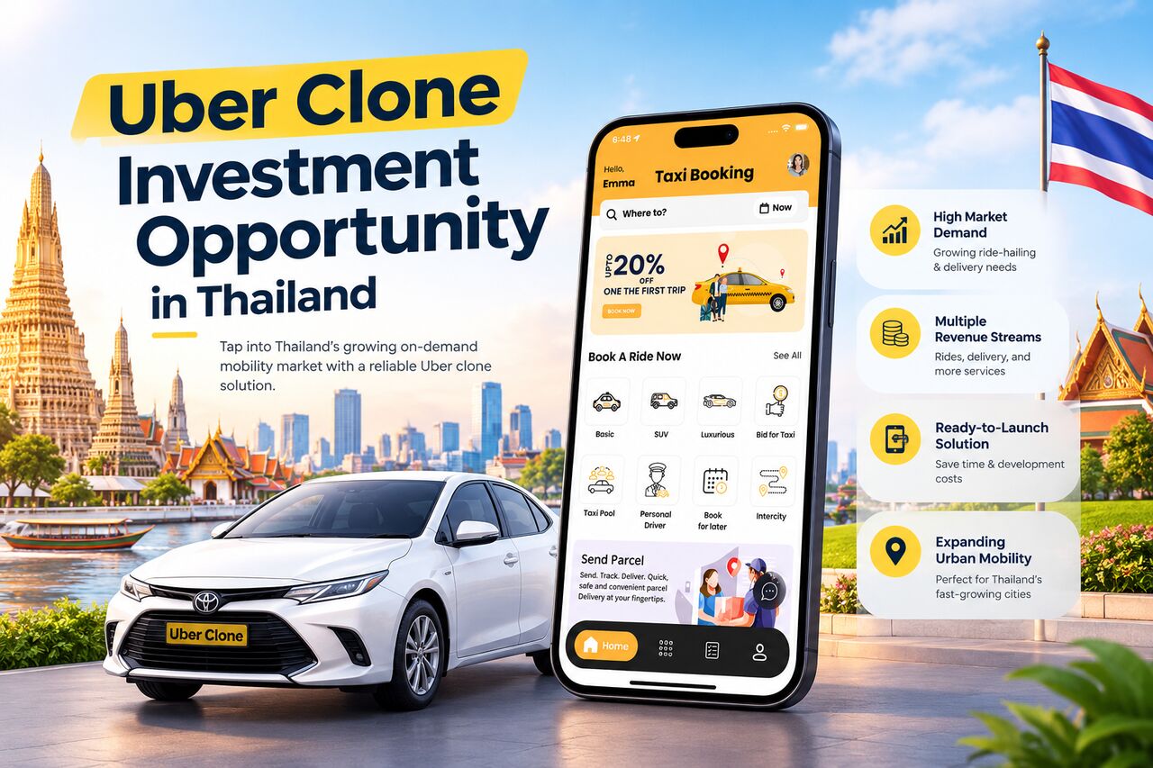 Bangkok, Mobile Apps, Uber Clone Investment Opportunity In Thailand