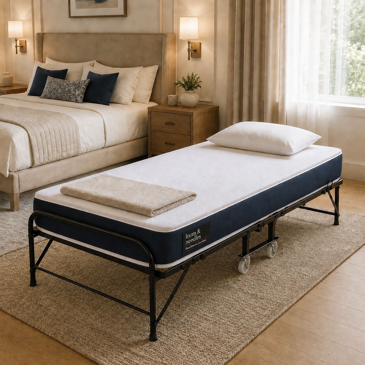 Mumbai, Furniture, Folding Bed For Convenient And Space-Saving Comfort | Loom & Needles