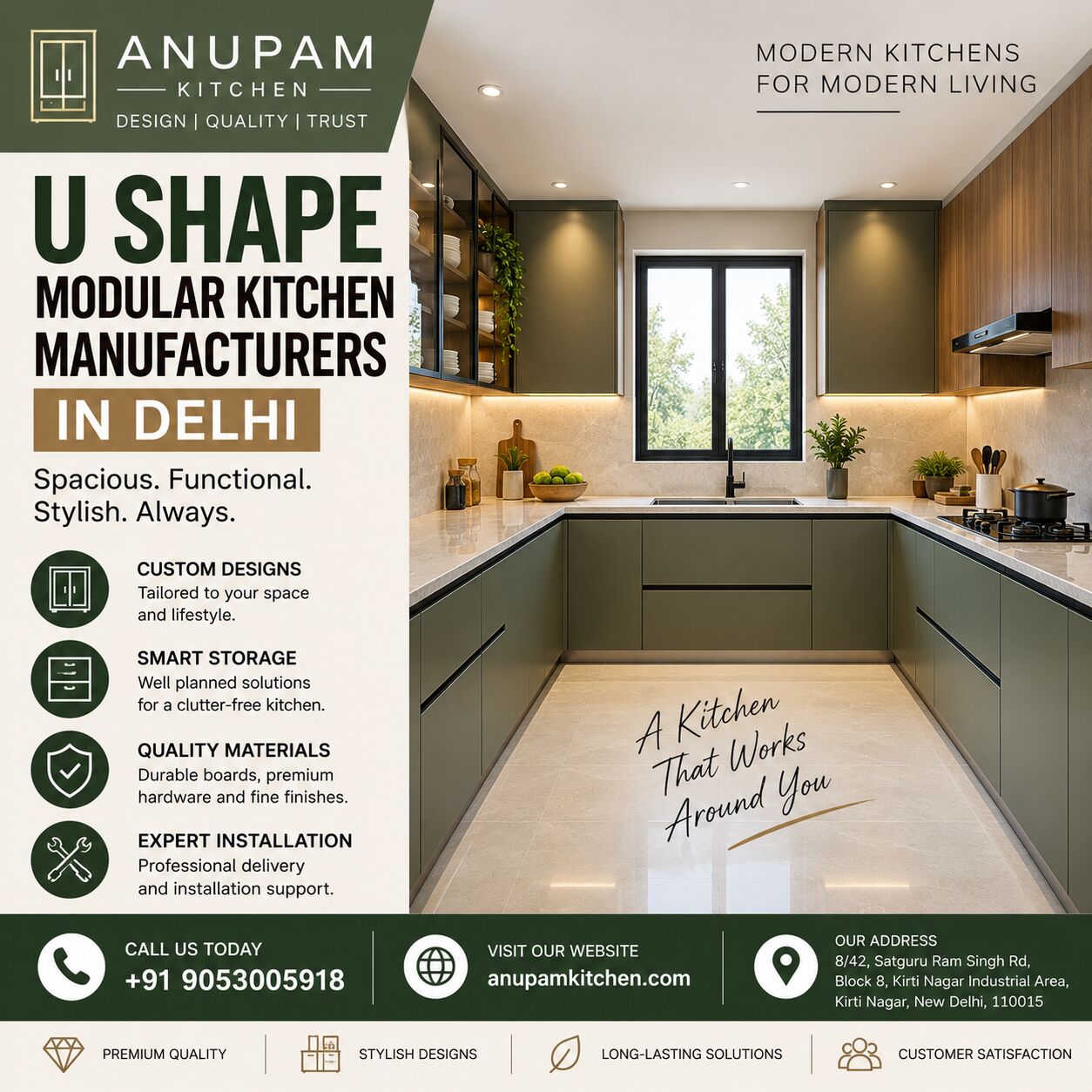 New Delhi, Household Items, INR 10000,  Customized U-Shaped Kitchens For Delhi Homes