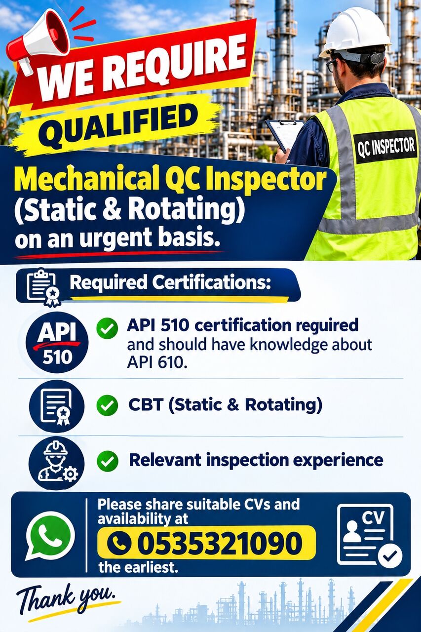 Riyadh, Jobs, Static & Rotating QCI