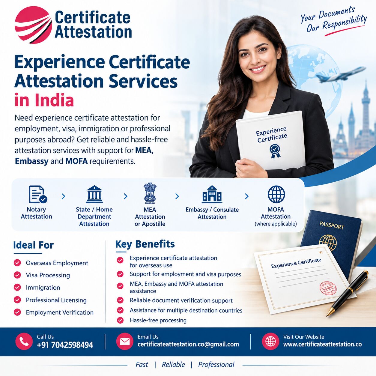 Mumbai, Immigration, Experience Certificate Attestation Services In India