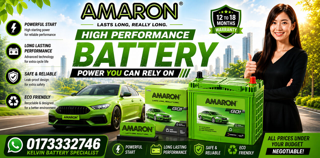Kuala Lumpur, Auto Parts, MYR 170,  Amaron Car Battery Malaysia | Convenient Battery Delivery & Fitting