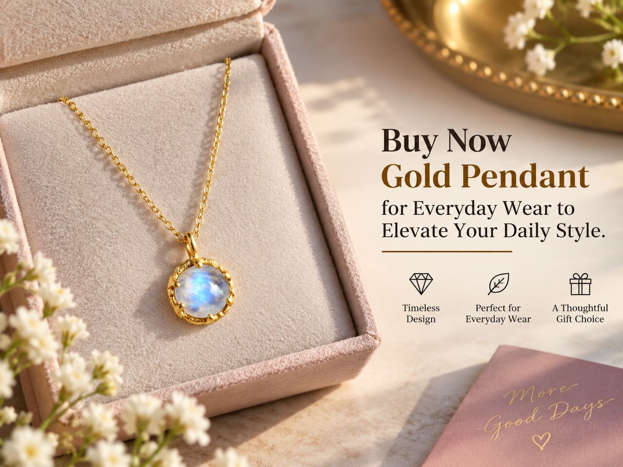 Jaipur, Jewelry, INR 4700,  Buy Now Gold Pendant For Everyday Wear To Elevate Your Daily Style