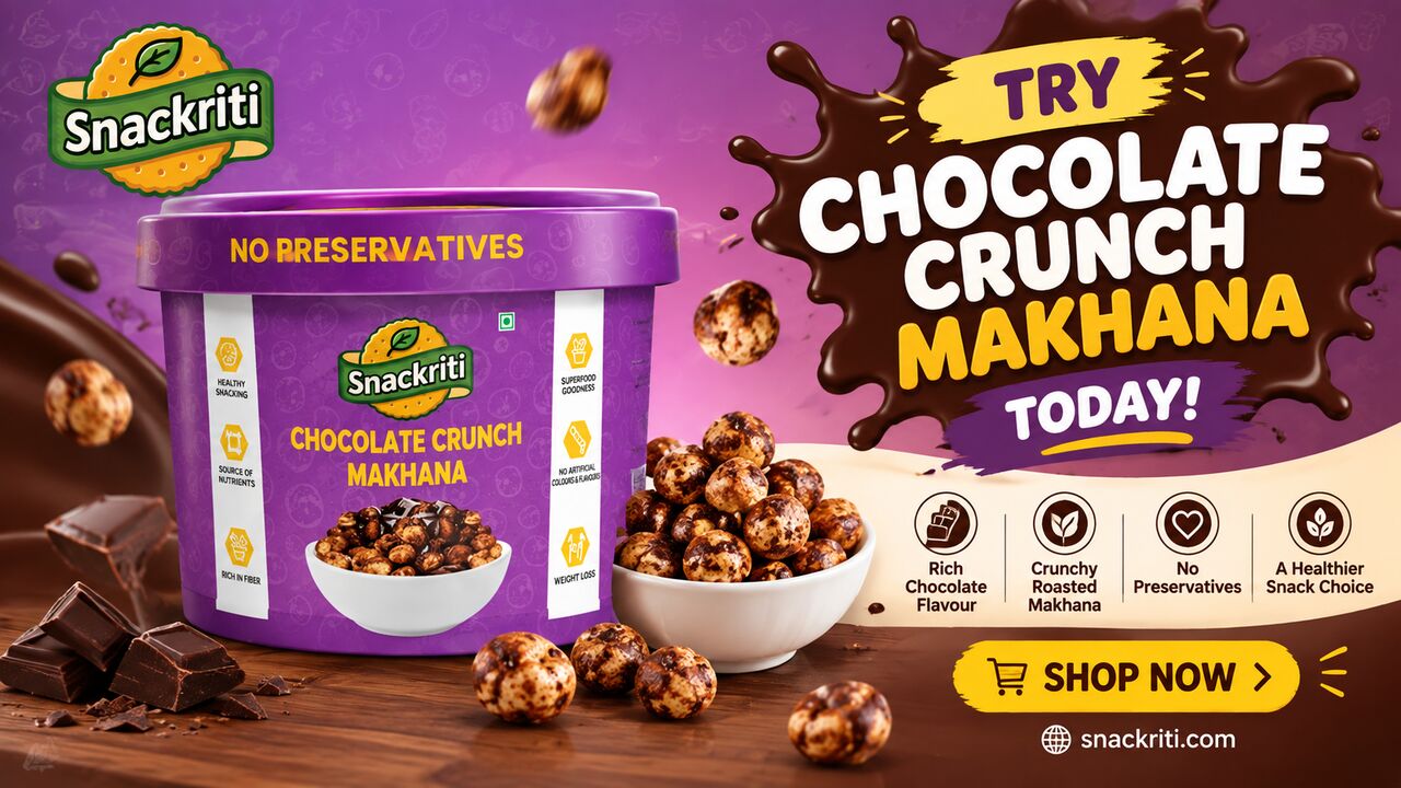 Mumbai, Business Partners, 🍫 Chocolate Crunch Makhana – A Deliciously Crunchy Snack!