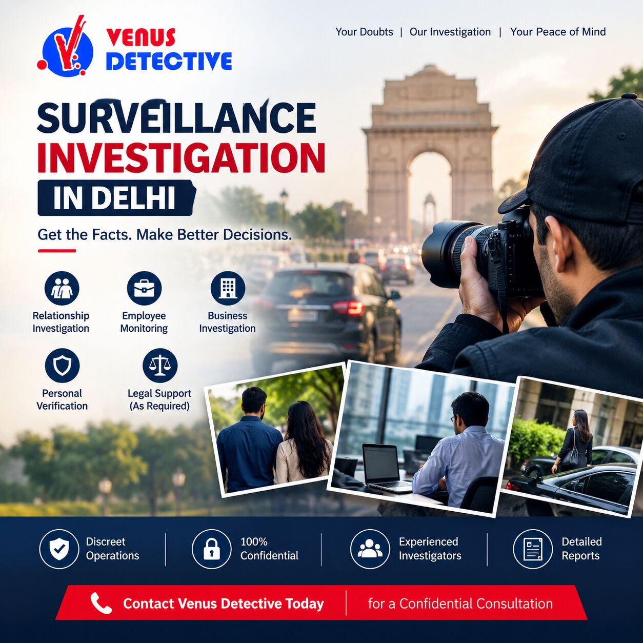 New Delhi, Legal, Surveillance Investigation In Delhi | Venus Detective