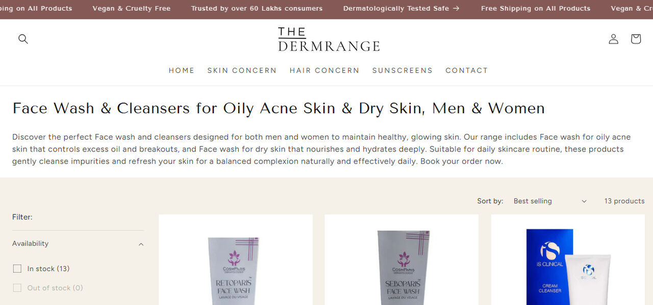 Faridabad, Health, Face Wash For Oily Acne Skin | Dermrange Marketing LLP