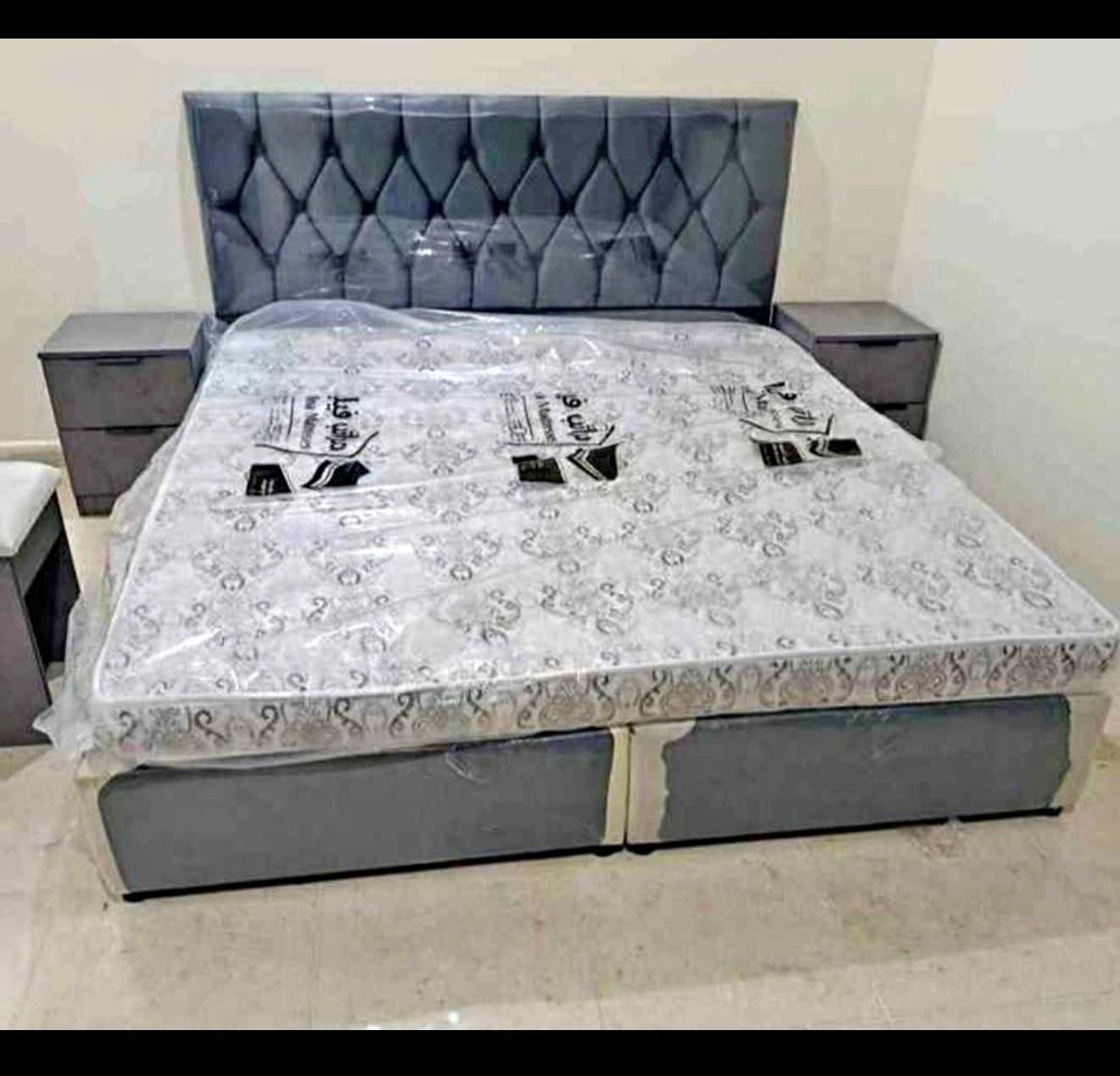Jeddah, Furniture, SAR 1,  Double Bed With Mattress Available Brand New With Best Quality In All Colors Available